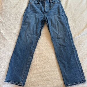 Abercrombie Curve Love Ankle High Rise Straight Jeans